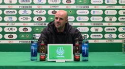El entrenador del Celta Fortuna, Fredi &Aacute;lvarez, tras el partido ante el Arenteiro en Espi&ntilde;edo.