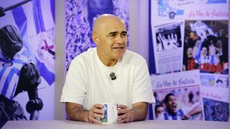 El entrenador �scar Gilsanz, en el programa de Torre de Marath�n, en Espacio Voz
