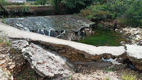 Estado de la presa ruinosa de Neda
