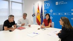 Imagen de la reuni�n, que tuvo lugar en el edificio administrativo de la Xunta en A Coru�a