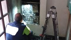 Incendio en los contadores de un edificio en Narn