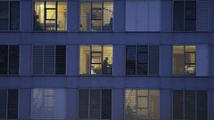 Chuac, vista de las �reas de hospitalizaci�n a trav�s de las cristaleras