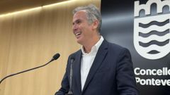 Rafa Domínguez, portavoz del PP de Pontevedra, este jueves en el Concello