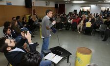 El alcalde, Xulio Ferreiro, y los ediles del gobierno, en el Dillo Ti celebrado el pasado s�bado. 