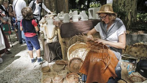 Feria tradicional en las Fiestas de San Roque en Caldas de Reis