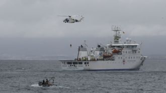 Despliegue por mar y aire en el operativo de rescate este s�bado en Burela
