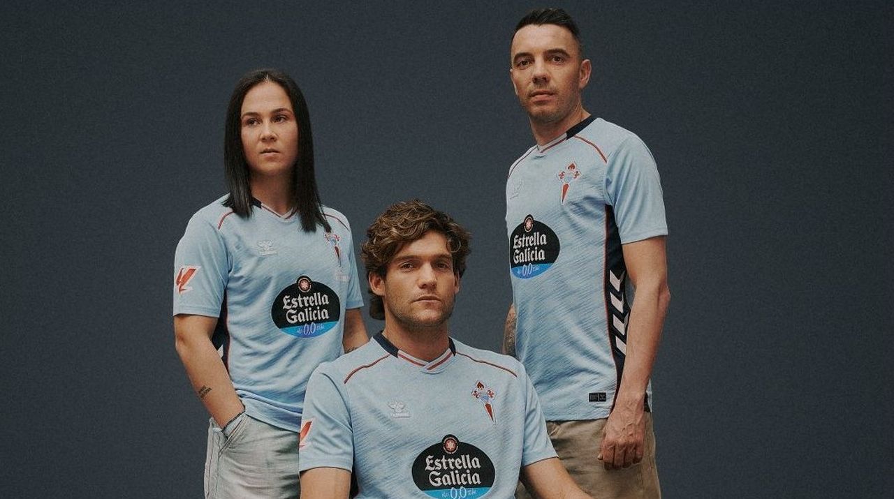 El Celta lanza una camiseta 2025/2026 para el regreso a Europa «inspirada nas elásticas celestes dos anos 2000»