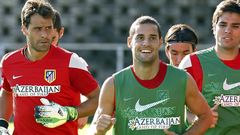Aranzubia.Primer entrenamiento de Aranzubía con el Atlético