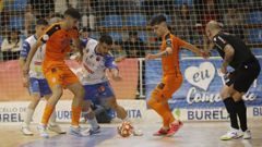 Lance del Burela-Sala 10 Zaragoza del primer partido de la eliminatoria