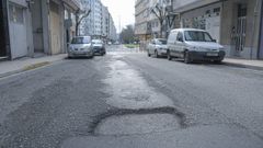 Los baches de Lugo que lamentan los conductores