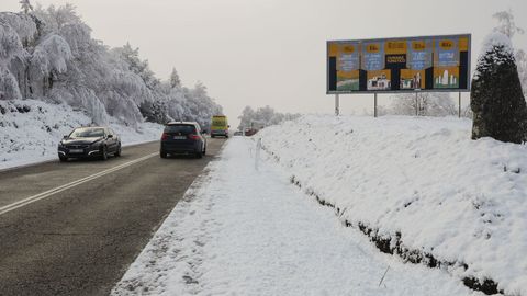 Nieve en el Alto do Vieiro de Bande