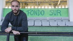 Rom�n Golobart, ayer tras el entrenamiento, en el fondo sur de A Malata