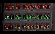 La imagen trucada fijaba en la m�quina del tiempo del Delorean el 27 de junio del 2012 como la fecha del viaje en el tiempo