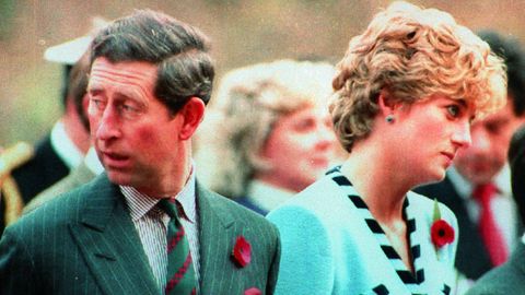 Calos y Diana, en una fotograf�a de noviembre de 1992, poco antes de su separaci�n