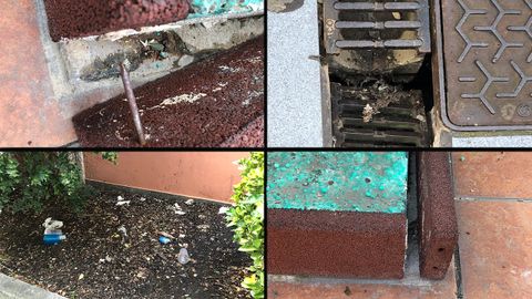 Desperfectos en las inmediaciones del colegio Dolores Medio