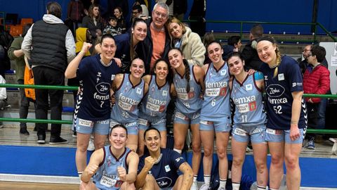 Las jugadoras del Celta, celebrando el triunfo ante el Castell&oacute;n.