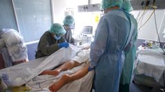 Imagen de archivo de la uci covid del hospital de Ferrol