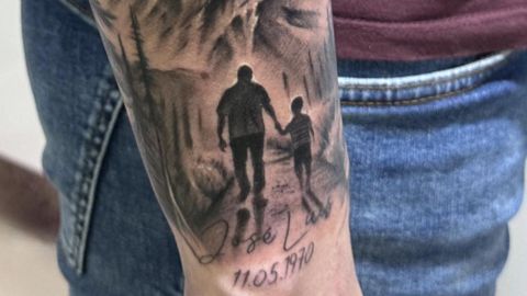 Tatuaje del fallecido José Miguel Gestido, el joven fallecido en accidente de moto. El edil ha publicado la imagen en sus redes con un mensaje de amor