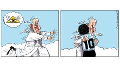 La vieta ganadora del segundo premio en el World Press Cartoon.