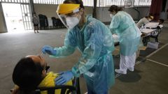 Imagen del cribado realizado este viernes en Foz