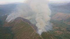 Imagen del incendio de Hospital a primera hora de esta ma�ana