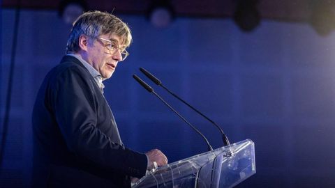 El candidato de Junts+ a las elecciones al Parlamento cataln, Carles Puigdemont