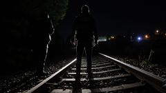 Dos agentes en la zona en la que se produjo el atropello