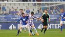 Fabbrini Luismi Real Oviedo Valladolid Carlos Tartiere.Fabbrini lucha por un balon con Luismi