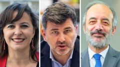 Ana Miranda (BNG), Nicol�s Gonz�lez Casares (PSdeG) y Francisco Mill�n Mon (PP)