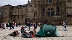 Acampada en el obradoiro Acampada en el obradoiro