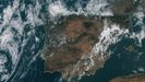 Imagen de sat�lite en la que se observa la inestabilidad sobre Galicia
