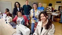 Las mochilas se confeccionan con lonas recicladas