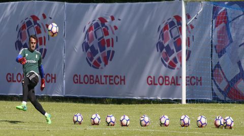 Esteban en un entrenamiento