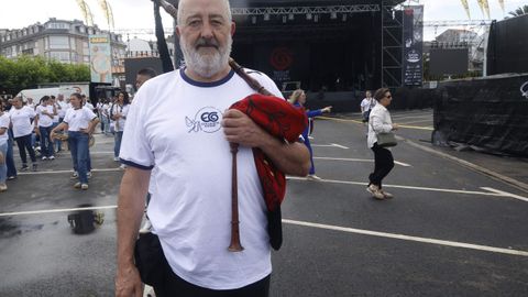Marías, gaiteiro y otro de los miembros fundadores del festival