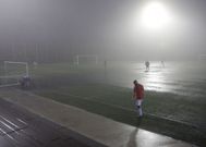 El campus de Lagoas-Marcosende ofrec�a ayer este aspecto al que algunos deportistas retaron. 