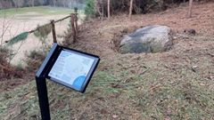 Se�alizaci�n de los petroglifos de Coto da Chan.