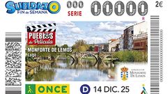 El cupn del sorteo de la ONCE de este domingo est dedicado a Monforte