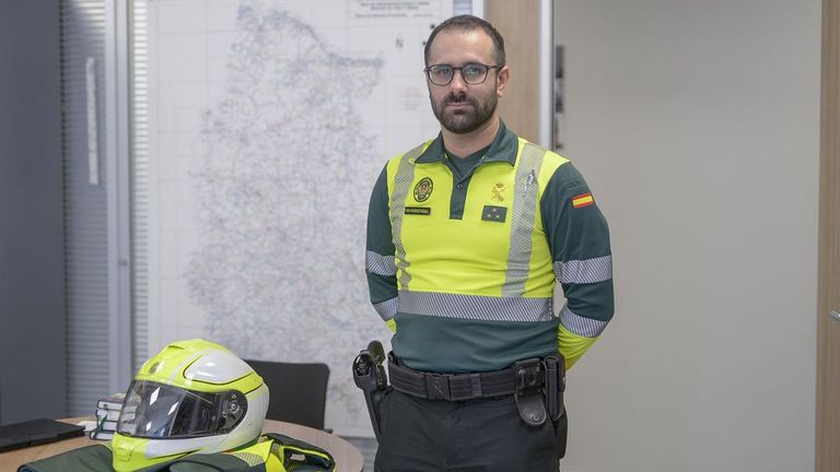 Samuel Lago está al frente del Subsector de Tráfico de la Guardia Civil en Lugo