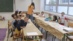 Ni�os que participan en la ludoteca de Conciliaver�n que se desarrolla en el CEP Campolongo