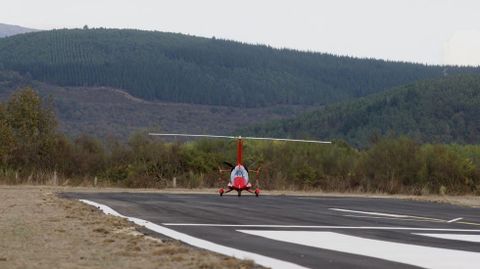 El autogiro aprovech este fin de semana la nueva pista asfaltada del aerdromo de Monforte