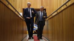 Alfonso Rueda, junto al presidente de la Diputaci�n de Ourense, Luis Menor.