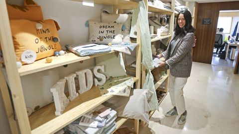 Paula Corral, en la sede de Wedom, en las antiguas instalaciones de la Cmara de Comercio de Pontevedra