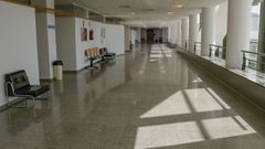 Uno de los corredores del Tribunal de Instancia de Lugo, donde hay plazas de instrucci�n y de penal, sin actividad la semana pasada