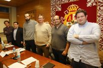 De izquierda a derecha, Jorge Duarte, Xos� A. L�pez, V�ctor Casas, Xabier Ron, Rub�n Cela y Pepe Arias. 