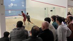Hugo Lafuente y Aar�n Astray, en la final del primer torneo del Circuito Xunta de Galicia de Squash