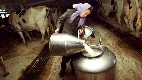 Una nia amish en Pensilvania, en una imagen de archivo.