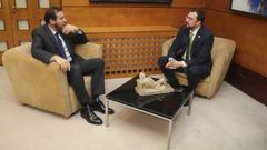 El presidente del Principado, Adri�n Barb�n, recibi� este jueves al ministro de Transportes y Movilidad Sostenible, �scar Puente, para analizar las inversiones en infraestructuras ferroviarias