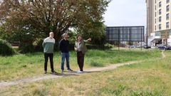 Rub�n Arroxo en el solar junto a la Escola de Idiomas que se habilitar� como aparcamiento para unas 100 plazas