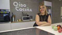 Eva Pazos, impulsora de Oído Cociña, en este espacio de Narón.
