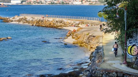 Playa de A Punta en Teis, en Vigo